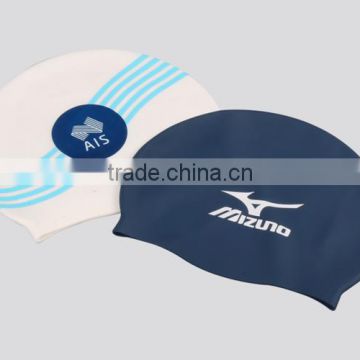 Logo Printed Hot Selling Colorful Printed Custom Silicone Swim Cap