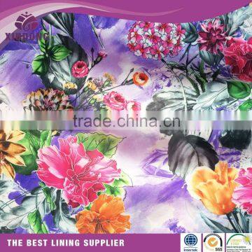 Plain woven polyester floral printed lining fabric picture/ customized design for men's jacket