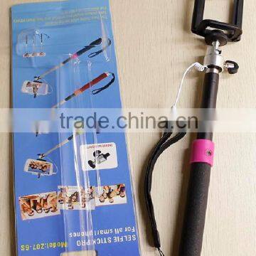 2015 New Monopod Selfie Stick Camera Smartphone Cable Selfie Stick Monopod for Smartphone