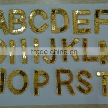 Sequin embroidery Letter Applique