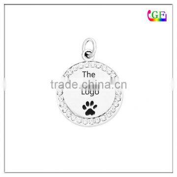 Shiny Crystal Cut Round Circle pendant