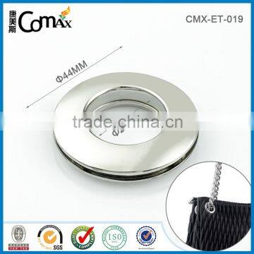 Round shiny nickel metal grommet eyelet