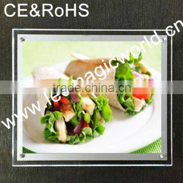 China manufacturer restaurant led backlit acrylic digital photo frame