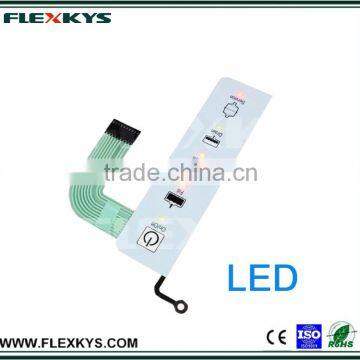 LED tactile flex pad button waterproof membrane switches