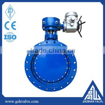 motorized replaceable seat soft seal double eccentricity butterfly valve