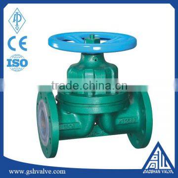 Fluorine plastic or steel valve lined diaphragm valve