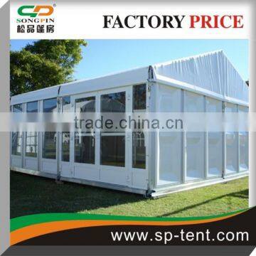 ABS walling system and glass walling system for small trade show tent 10x10m for 60 people