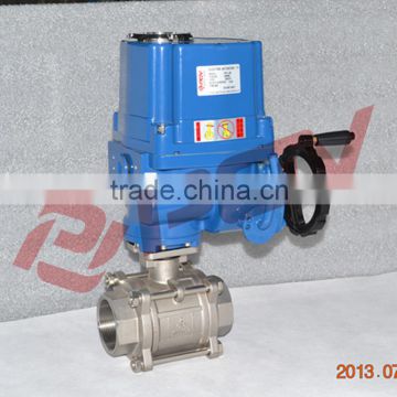 1000wog 3pc explosion-proof thread electrically operated ball valves ac380v