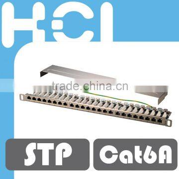 0.5U 24Port Cat6A Shielded STP Modular Type Patch Panel