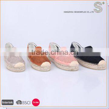 Custom hot selling casual high quality flat espadrille shoes