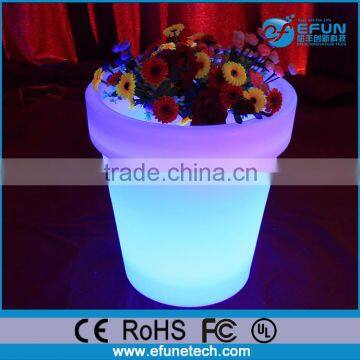 PE plastic outdoor/indoor led pot,decorating led flower/planter lighted vases