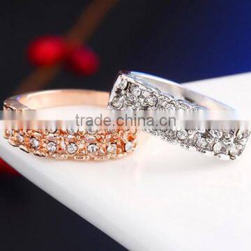 Free Shipping Silver Plated Clear Crystal 1gram Gold Rings 2016 photo-6