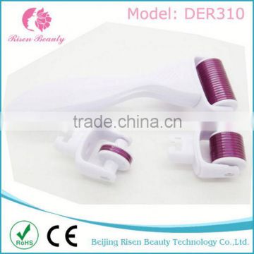 CE New Year Sale!! 3 function in 1 Needles Micro Needle Roller Titanium System Medical Grade Derma Roller