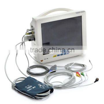 Promotion Price Multi Parameter 12 Inch Patient Monitor Wifi ETCO2 IBP Trolley Optional photo-4