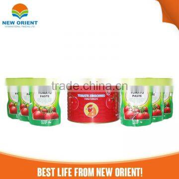 oem brand New Orient Aseptic tomato paste, Canned Concentrated Tomatoe ketchup tin package