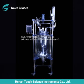 Saving Energy Pyrex Glass Cylindrical Glass Reactor Chemical Machine