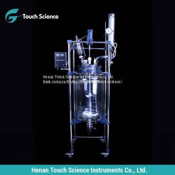 Lab Jacketed Double Glass Reactor Large Size Rotating Glass Reactor