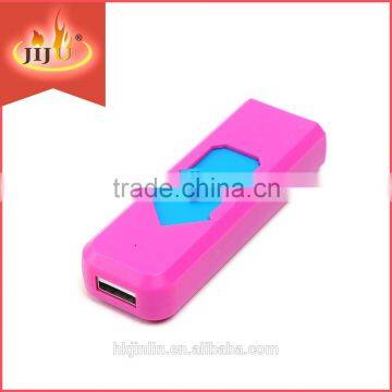 JL-060V Yiwu Jiju Simple Pocket Electronic USB Environmental Protection Cigarette Lighter With Charger Mixed Color