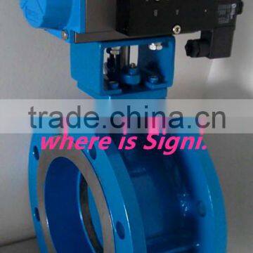 Triple Offset Flange Butterfly Valve With Penumatic Actuator OP