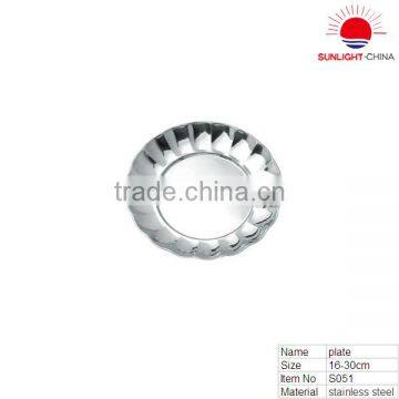 S051 Stainless steel round tray