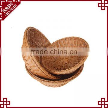 PE Rattan Handmade Woven Customized Supermarket Kitchen Storage Bread Basket photo-6