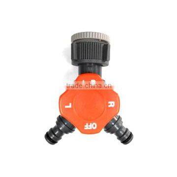 2-Way Garden Hose Connectors Snap With Dial Switch photo-2