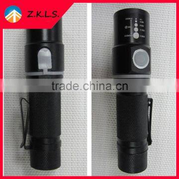 Multifunction 3 Modes Rechargeable Zoom Flashlight Torch Light photo-3
