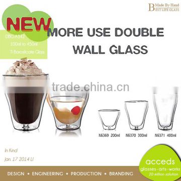 Handmade Double Wall Expensive Glass Cup