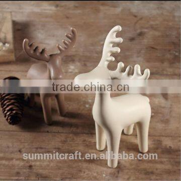 Set of 3 Lovely Decorative Ceramic Porcelain Deer Figurines photo-2