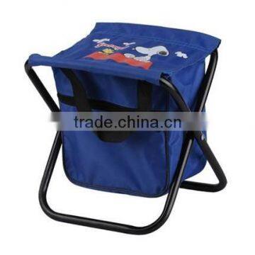 Foldable metal frame fishing stool with bag