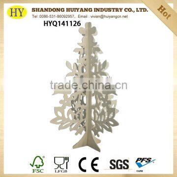 custom natural wooden christmas tree decoration