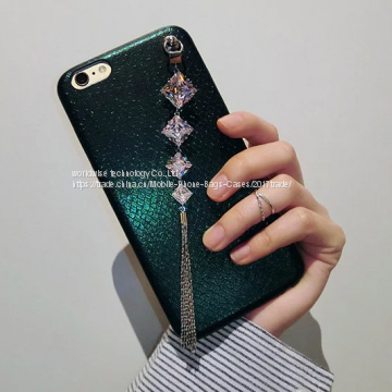 Imitation PU Leather Back Cover Shell Diamond Mobile Phone Cases for IPhone7/7Plus/6/6s/6plus/6splus Cell Phone Housing photo-2