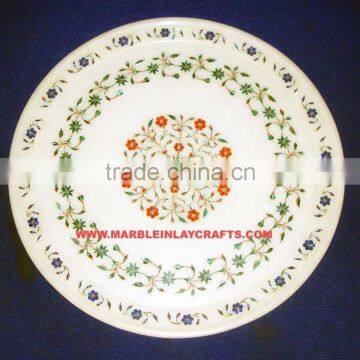 Marble Inlay Decorative Plate Handmade