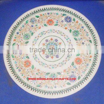 Indian Marble Inlay Plate Home Decorative Marble Inlay Plate