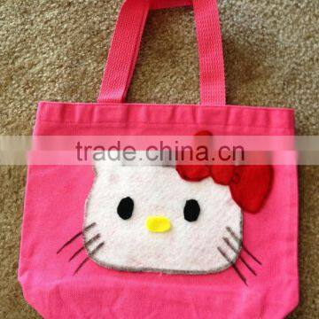 alibaba china supplier wholesales promotional printable felt non woven lovely tote bag shopping bag