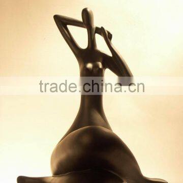 small size home decorative bronze fat yoga lady statues for sale