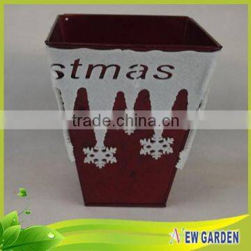 Exquisite Unique Flannelette and Metal Balcony Flower Pot photo-2