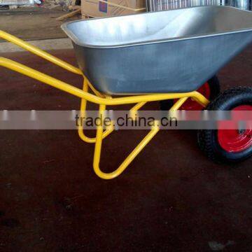 China Wholesale Construction Wheelbarrow Two Wheels Wheelbarrow photo-2