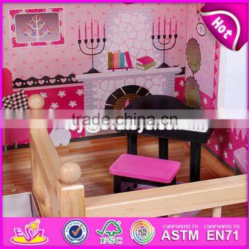 New Design Pretend Play Miniature Wooden Toy Doll House for Kids W06A228 photo-3
