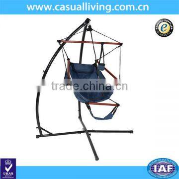 Swing hanging Air Hammock Chair X/ C Frame Stand Camping Outdoor Indoor Hammock and Stand-Navy blue