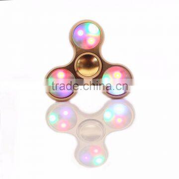 China Factory Newest Release Stress Fidget Toys Finger Spinner With LED Light