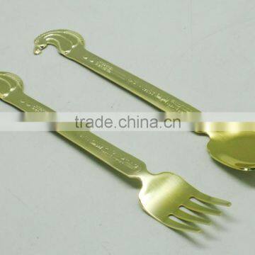 China Factory Direct small spoon gift set High grade gold flatware