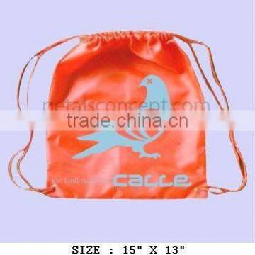 Nylon promotional bag with drawstring