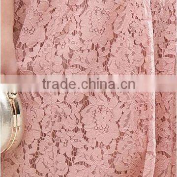 Guangzhou Clothing OEM Pink Undertone Cold Shoulder Lace Prom Dresses photo-6
