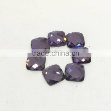 net surface square galss flat back rhinestone crystal mirror loose beads for jewelry decoration