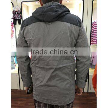 Factory 100% Cotton Contrast Color Jacket Stock photo-4