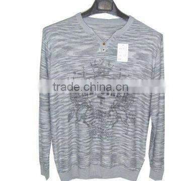 High Quality V-neck knitted men's sweaters 100% cashmere sweater men(BKNM012)