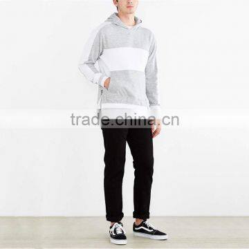 New Designer Blank Hoodie Grey and White Hoodie Side Zip photo-3