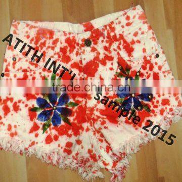 Studded Denim Shorts photo-3