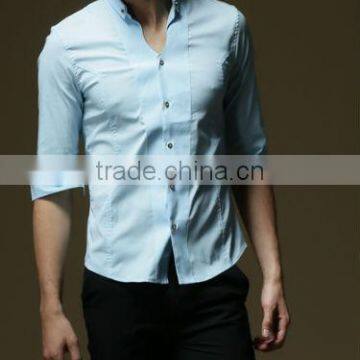2014 hot styles Slim fit v-neck men's shirt